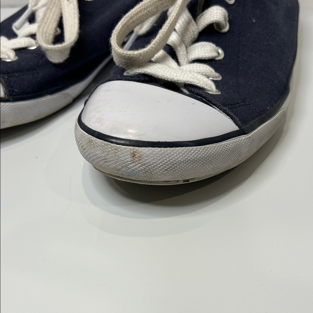 Polo Ralph Lauren Navy Canvas Sneakers Size 8 - Picture 2 of 9
